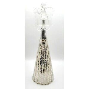 Lenox Silver Votive Holder Candle Angel Mercury Glass 11.5" New opened Box
